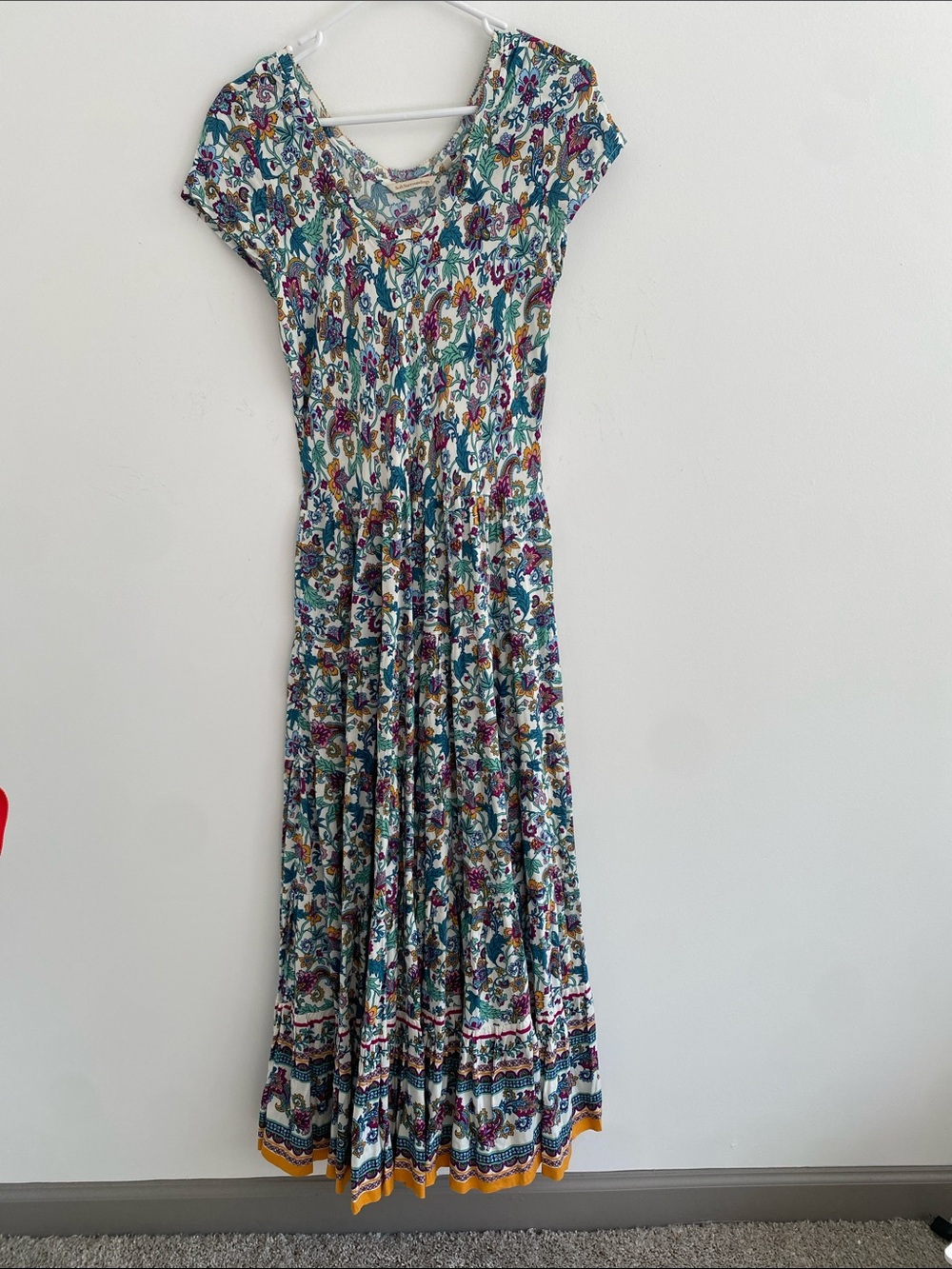 Soft Surroundings Kara Maxi Dress Multi Floral Size Medium